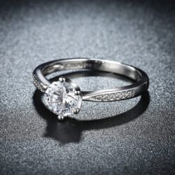 Crystal Rings For Women | A5 High Grade Crystal Ring For Women | Rhodium Plated Finger Ring for Girls | Birthday Gift For Girls & Women Anniversary Gift for Wife
